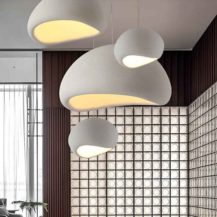 Modern Wabi Sabi Hanging Pendant Lights With Warm Ambient Glow