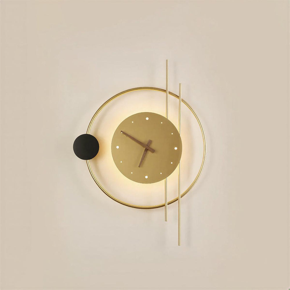 Modern Wall Clock With Built In Ambient Wall Light