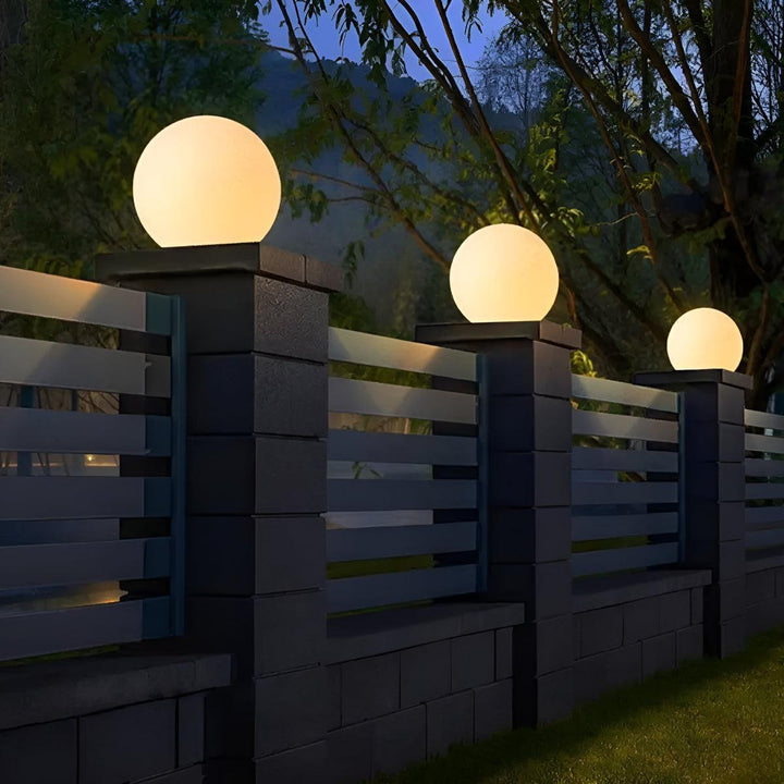 Outdoor Post Lights for Fence Walls with Moon Styled Glow