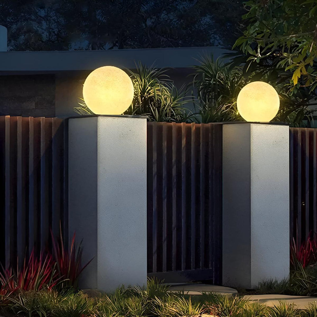 Outdoor Post Lights for Fence Walls with Moon Styled Glow