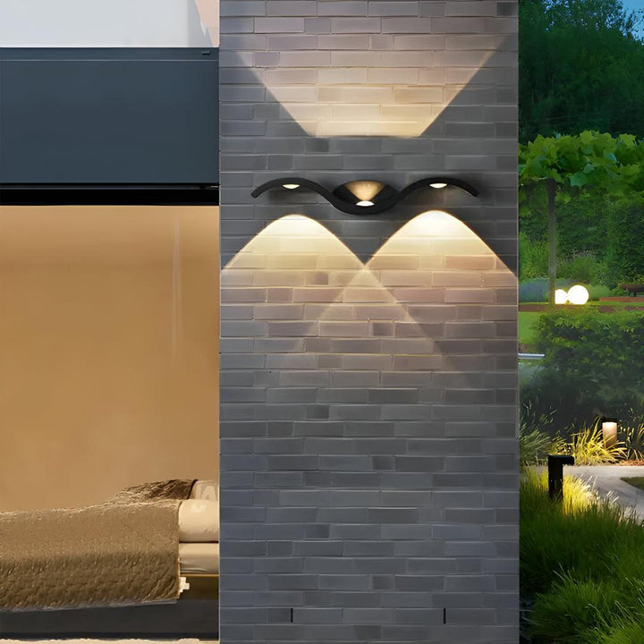 Outdoor Wall Light With Seagull Design And Up Down Light