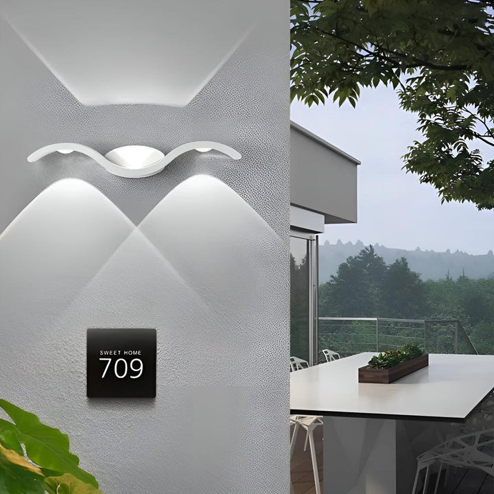 Outdoor Wall Light With Seagull Design And Up Down Light
