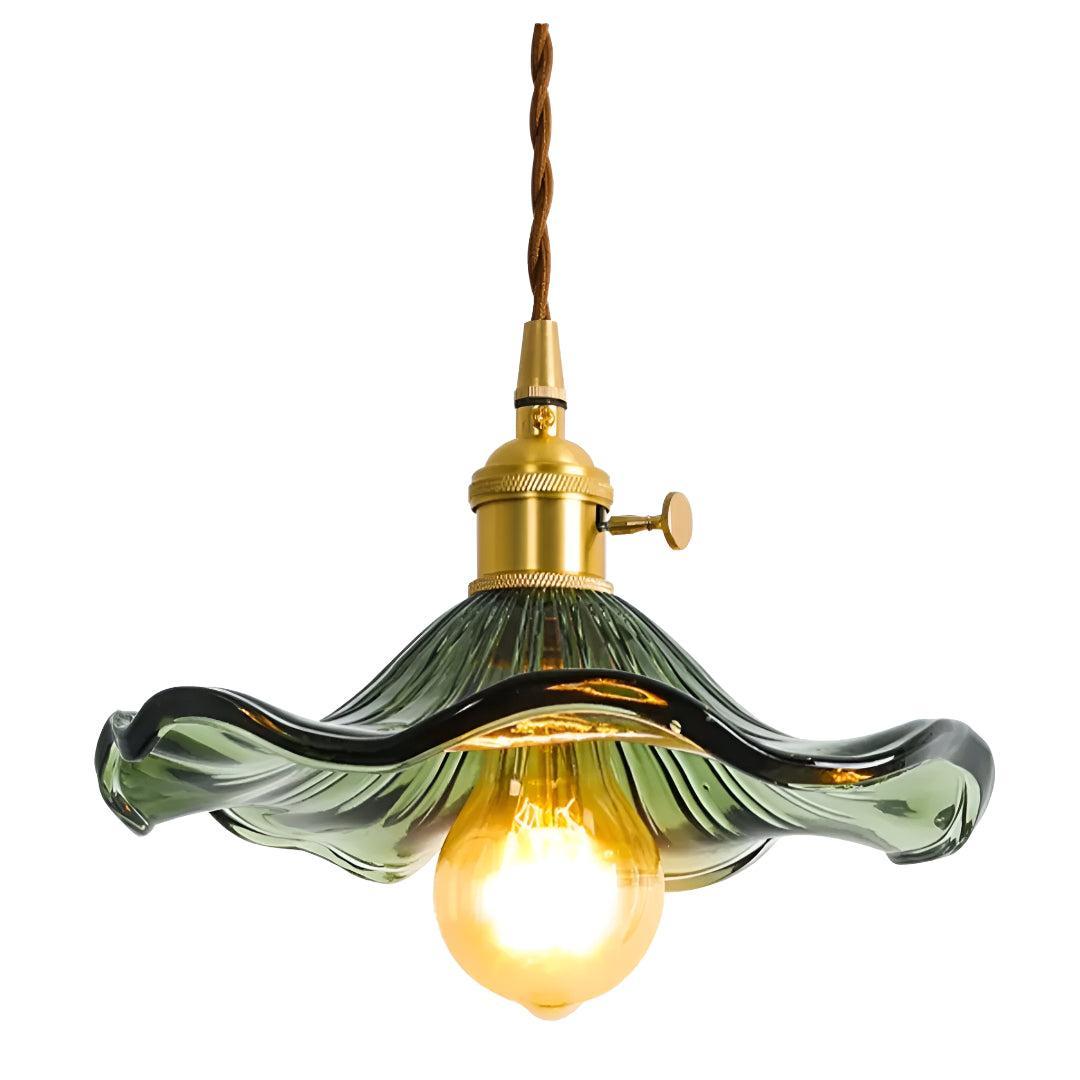Pendant Lights With Art Nouveau Flower Shade