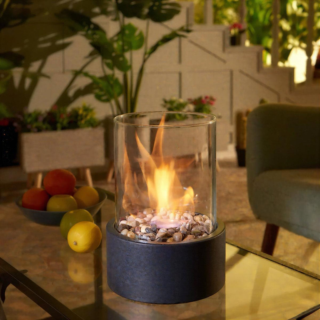 Portable Smokeless Tabletop Fire Pit With Ethanol Flame Burner For Indoor Or Outdoor Use
