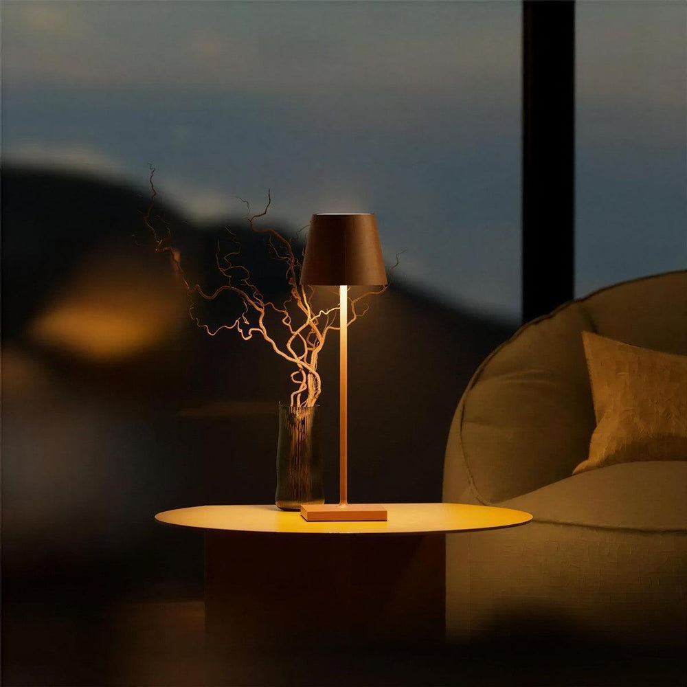 Rechargeable Table Lamp With Touch Control For Ambient Settings