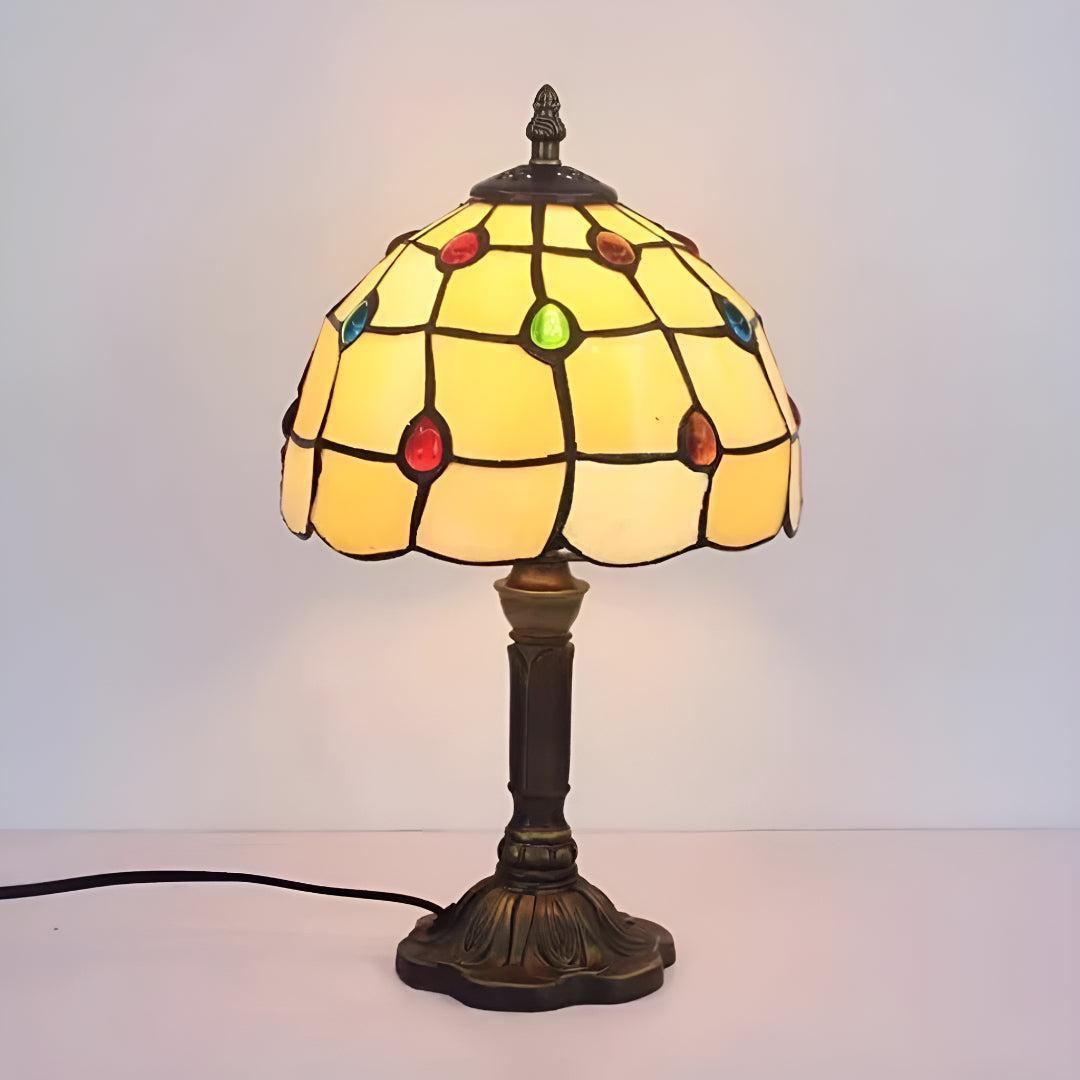Retro Stained Tiffany Glass Table Lamp