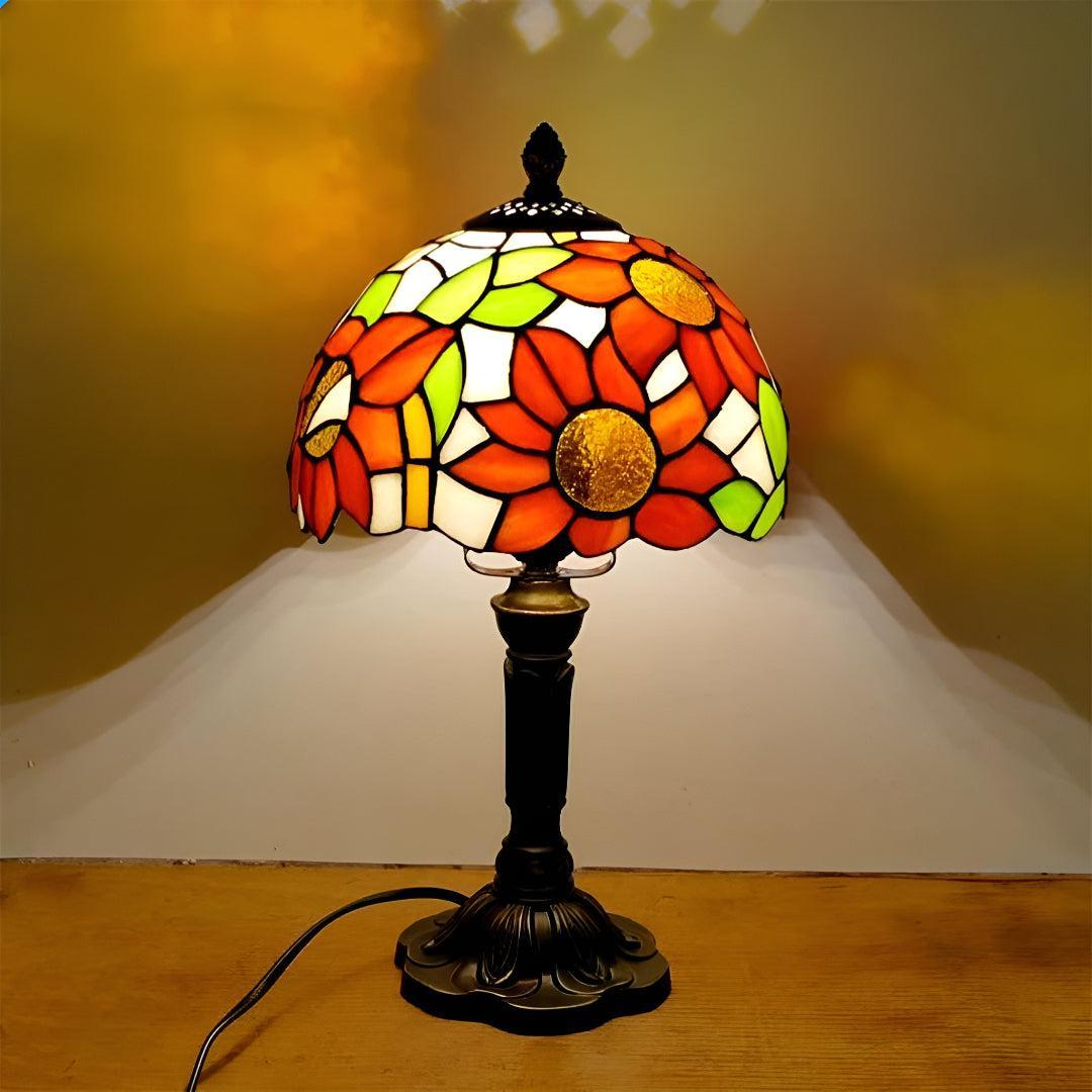 Retro Stained Tiffany Glass Table Lamp