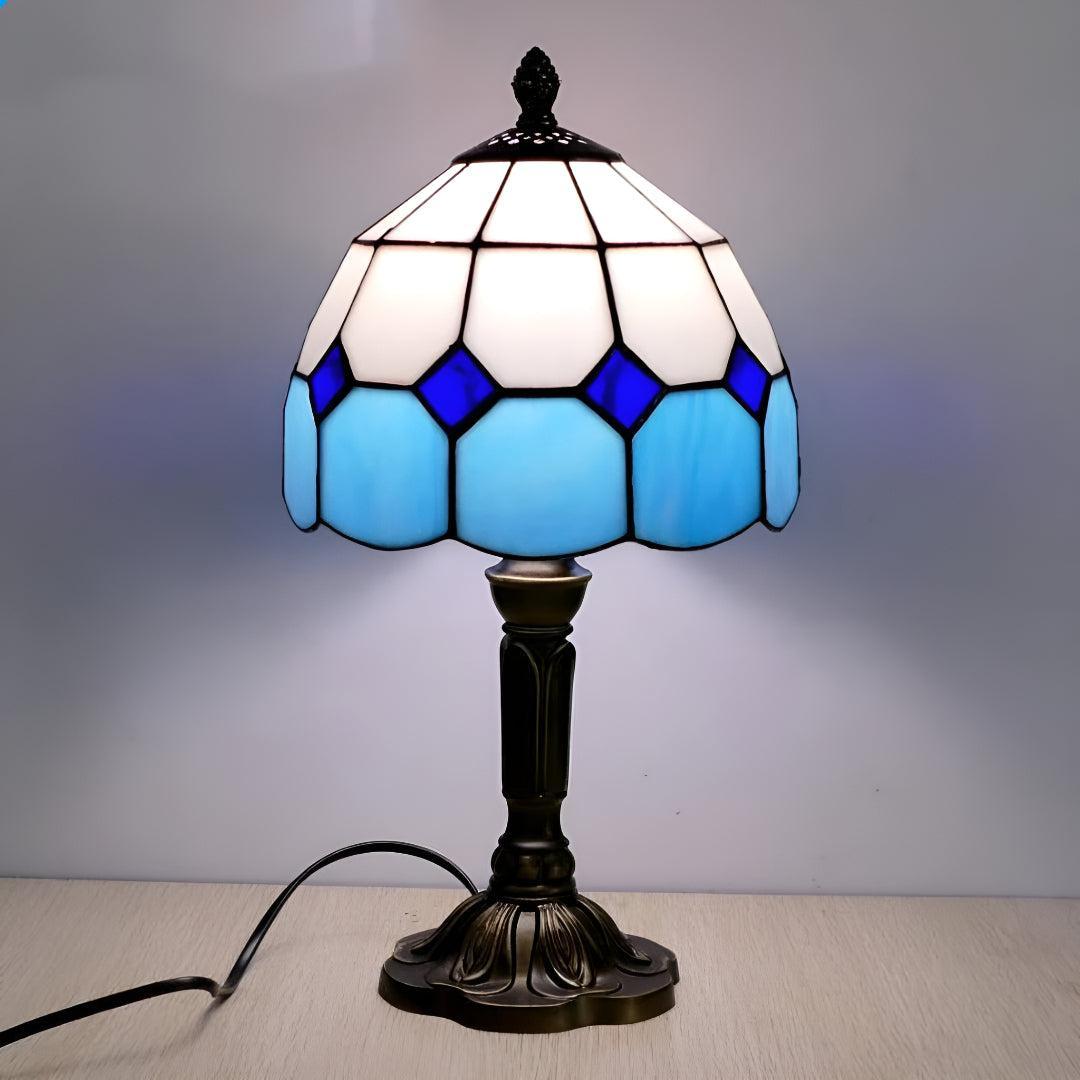 Retro Stained Tiffany Glass Table Lamp