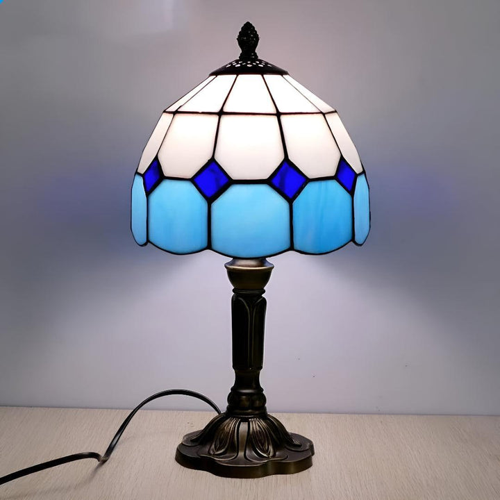 Retro Stained Tiffany Glass Table Lamp