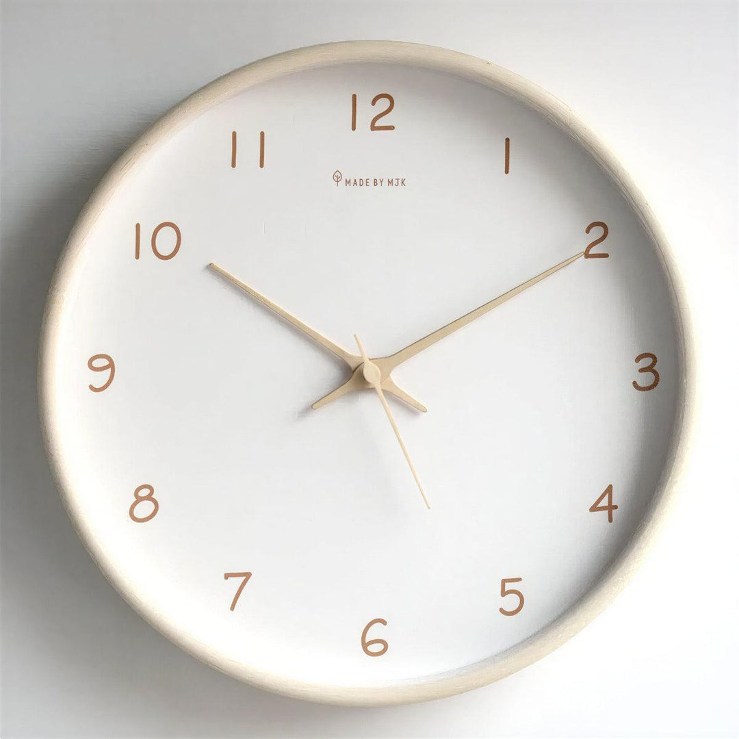 Silent Contemporary Wooden Analogue Wall Clock
