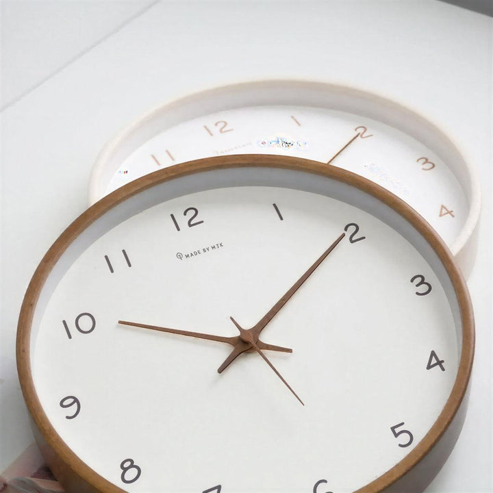 Silent Contemporary Wooden Analogue Wall Clock
