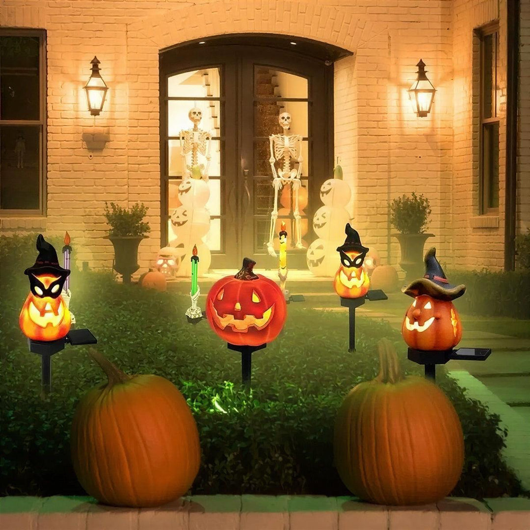 Solar Footpath Light With Halloween Pumpkin Design