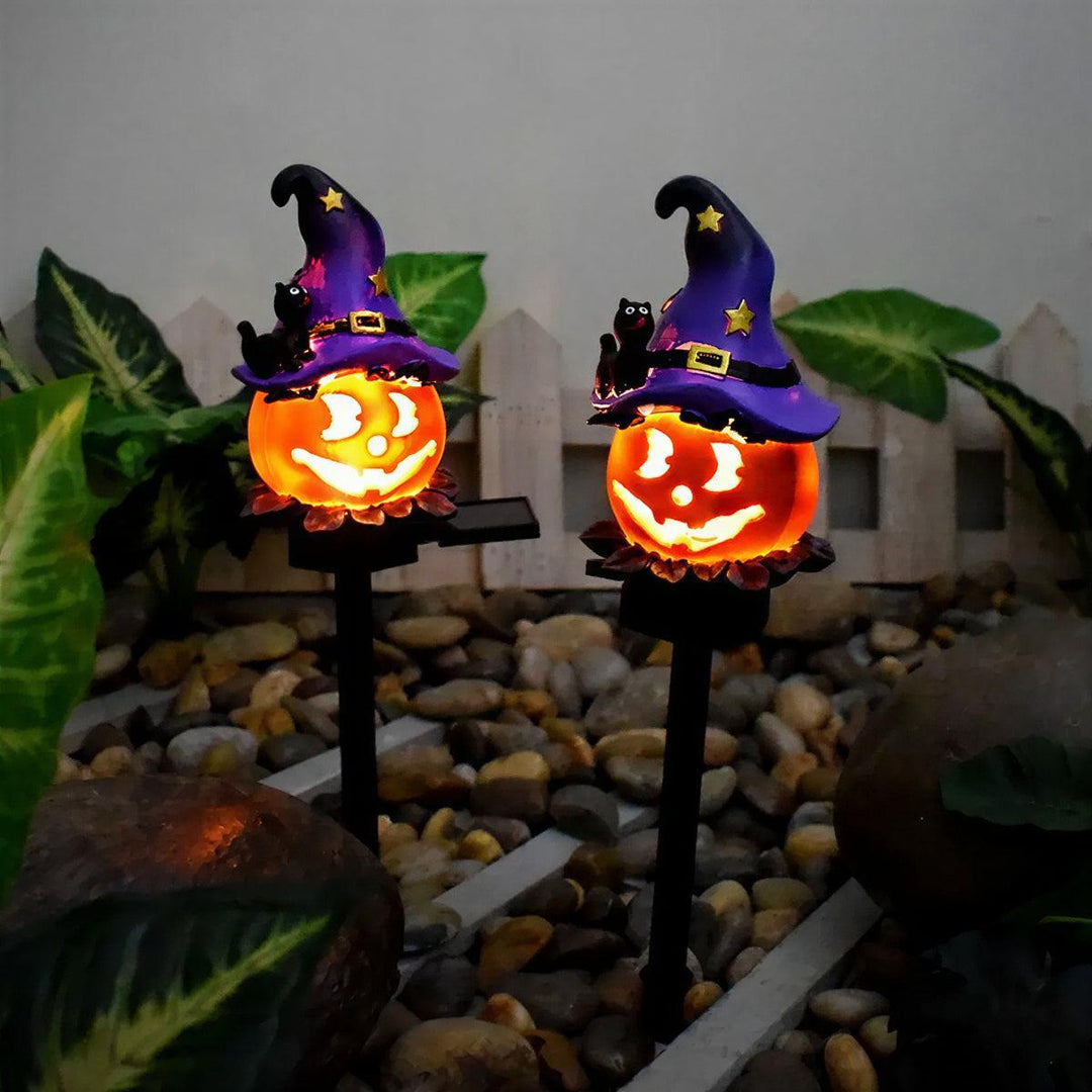Solar Footpath Light With Halloween Pumpkin Design