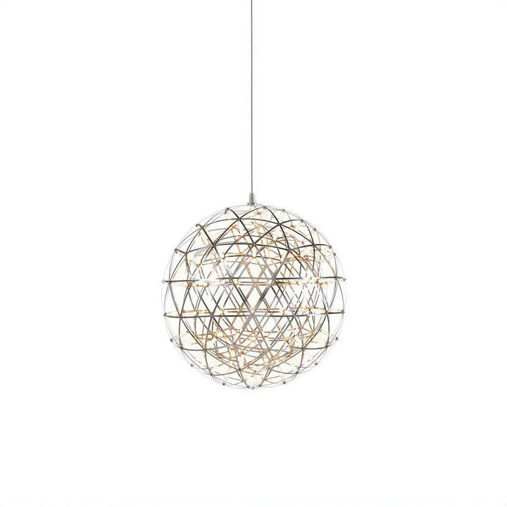 Sphere Pendant Light With Geodesic Starry Sky Statement Lighting