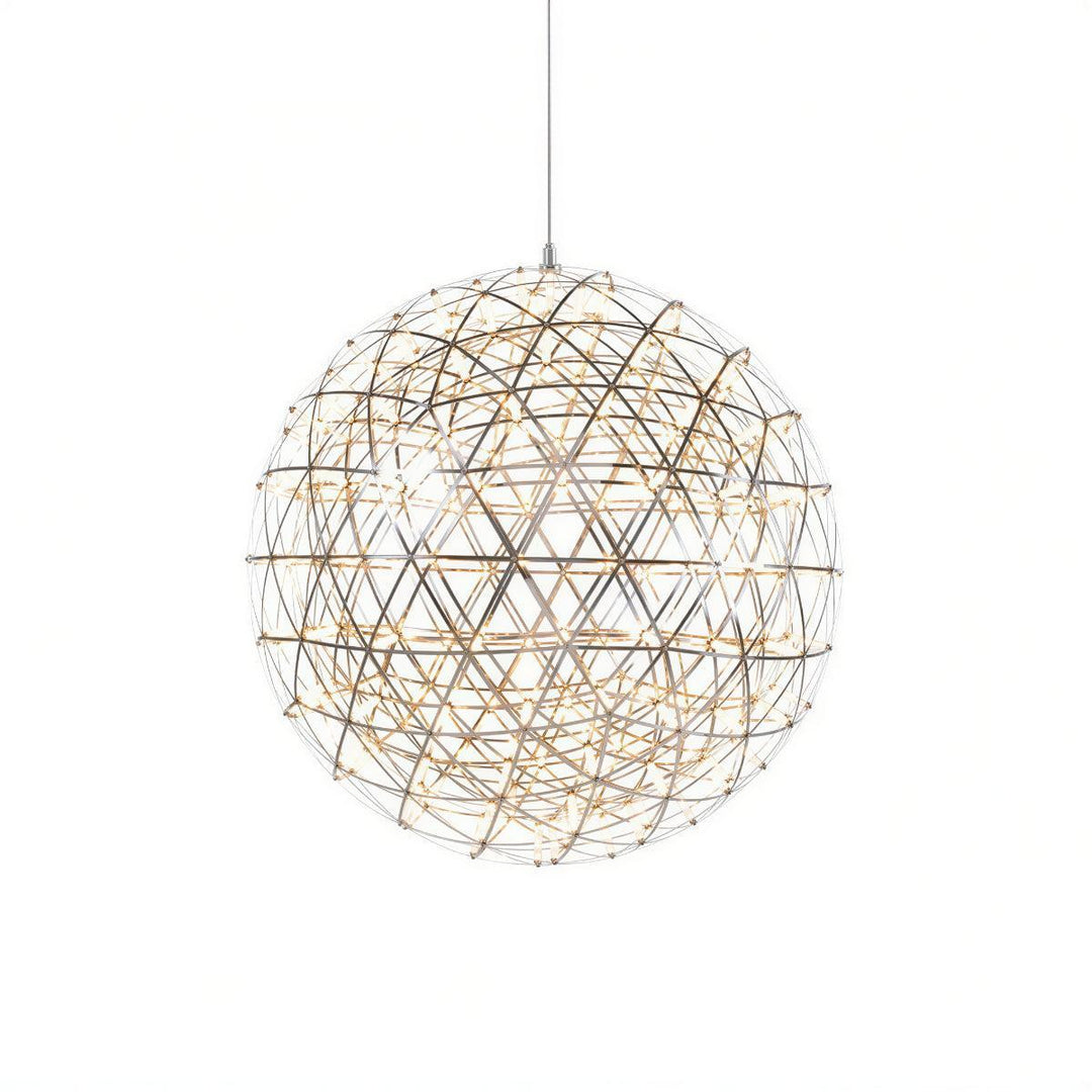 Sphere Pendant Light With Geodesic Starry Sky Statement Lighting