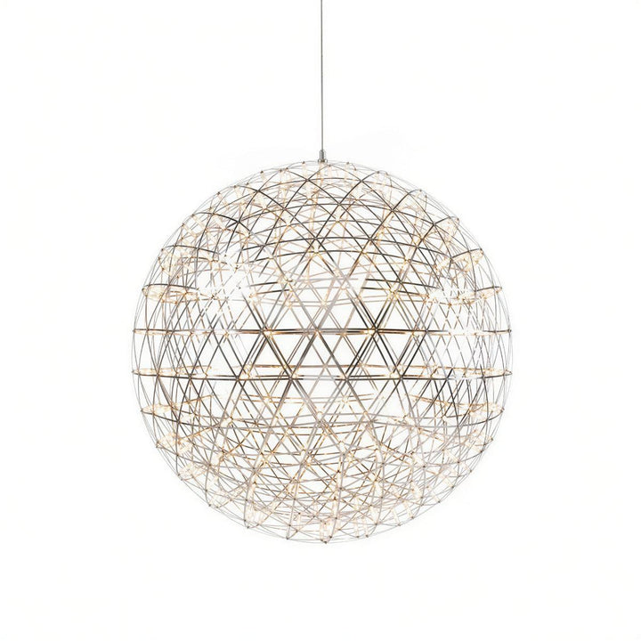 Sphere Pendant Light With Geodesic Starry Sky Statement Lighting