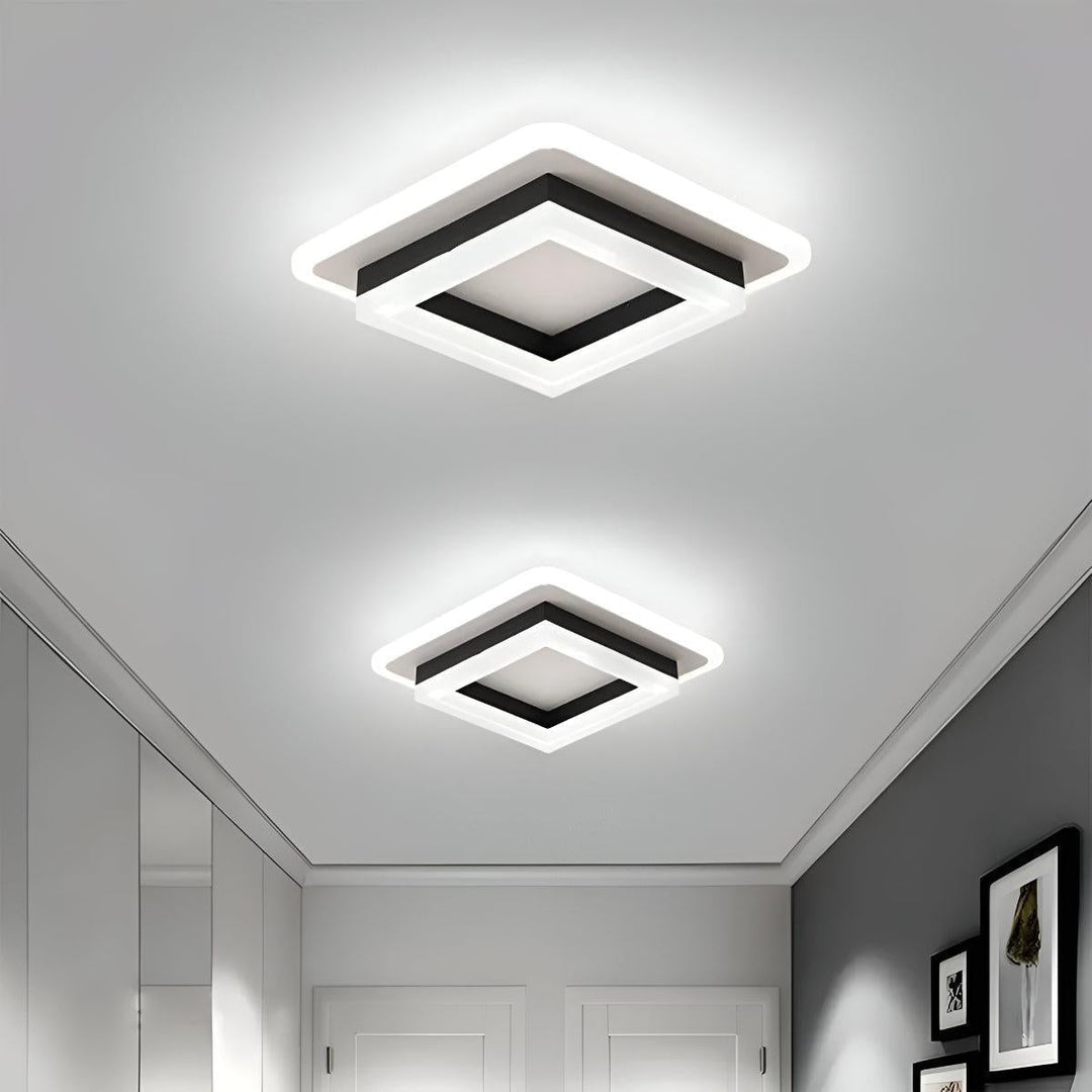 Square Ceiling Light Fixture With Flush Mount Design