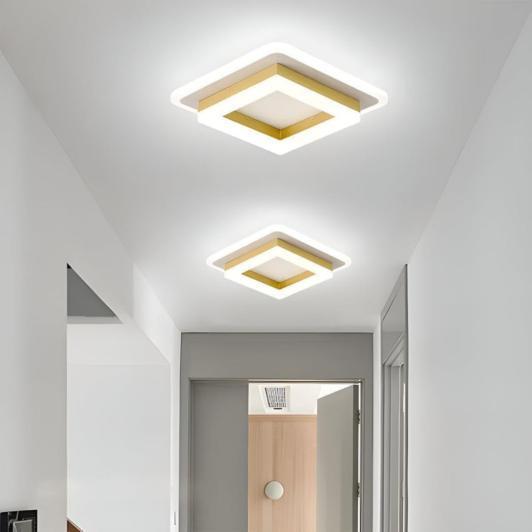 Square Ceiling Light Fixture With Flush Mount Design