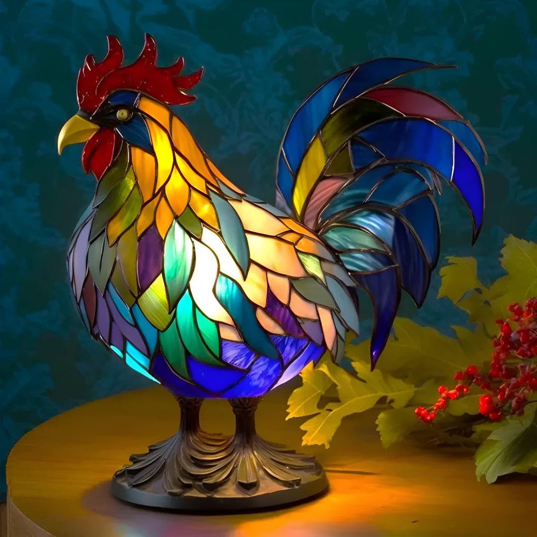 Stained Glass Animal Night Light Table Lamp