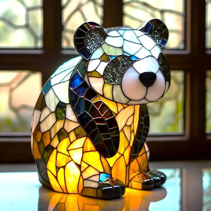 Stained Glass Animal Night Light Table Lamp