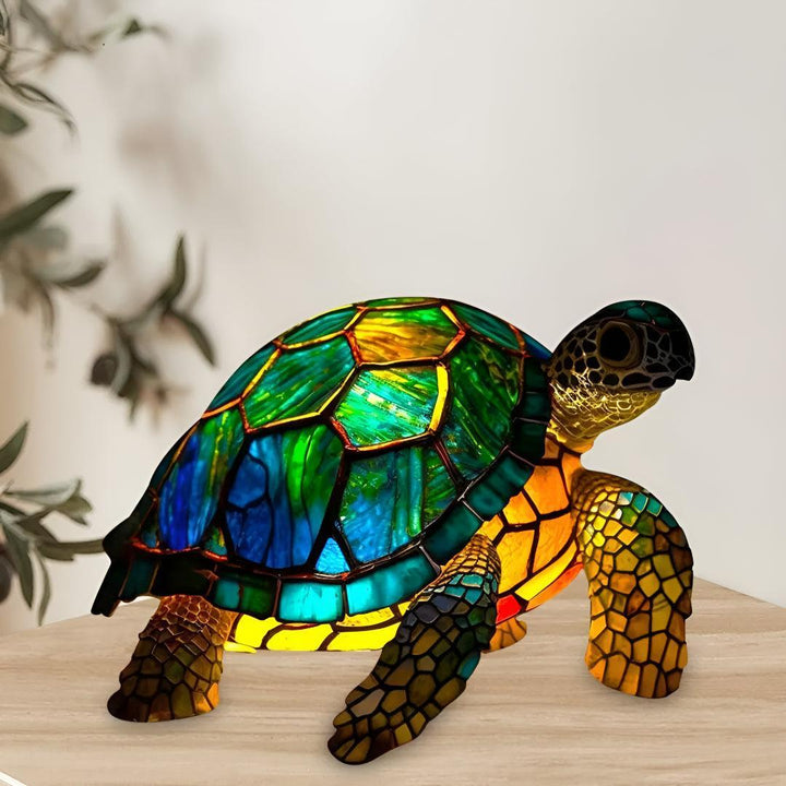 Stained Glass Animal Night Light Table Lamp