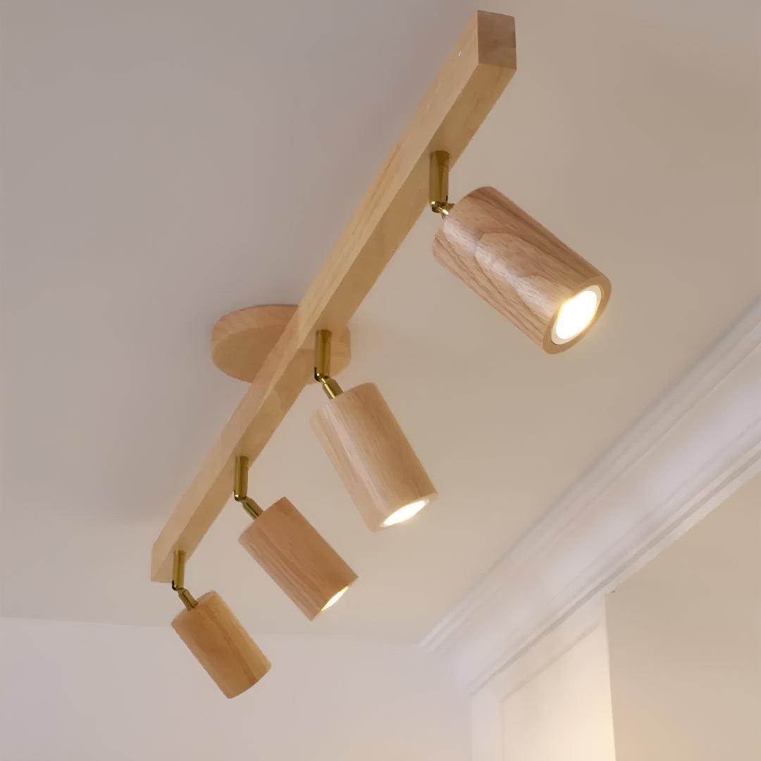 Track Ceiling Light With Adjustable Rotatable Spotlight Heads