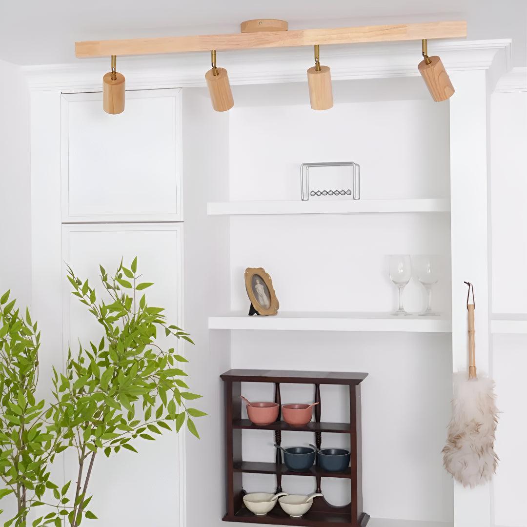 Track Ceiling Light With Adjustable Rotatable Spotlight Heads