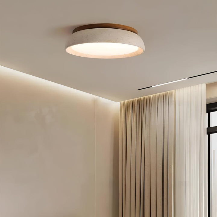 Travertine Flush Mount Ceiling Light Fixture For Modern Home Lighting