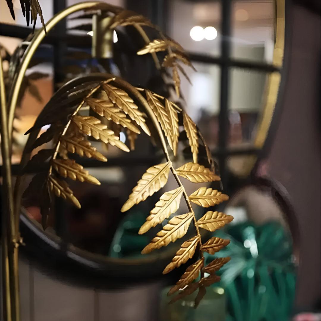 Tropical Retro Golden Palm Tree Floor Lamp