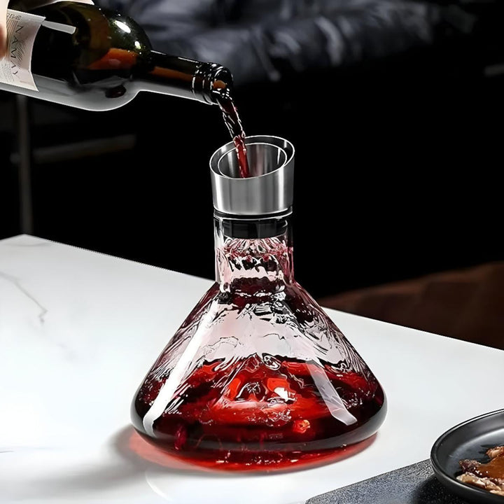 Wine Decanter Carafe With Iceberg Aerator Feature