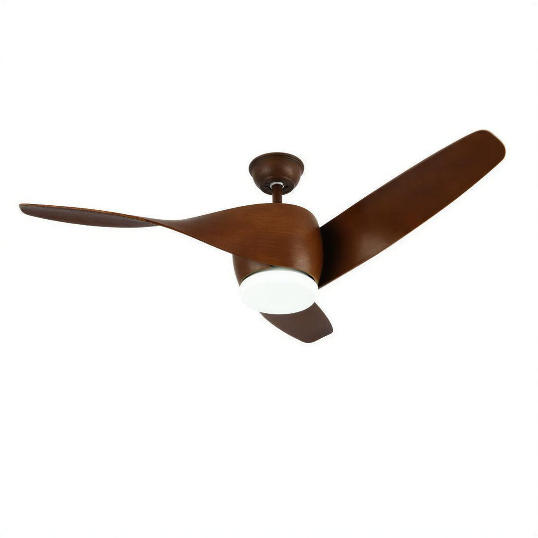 Wooden Curved Ceiling Fan Light With Remote Control And DC Motor